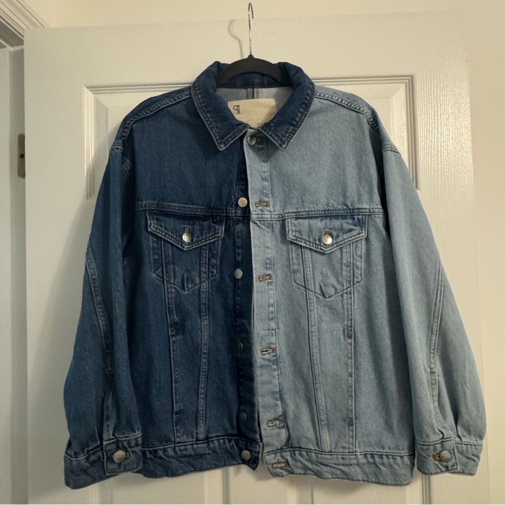 Pilcro by Anthropologie Two-Tone Denim Jacket